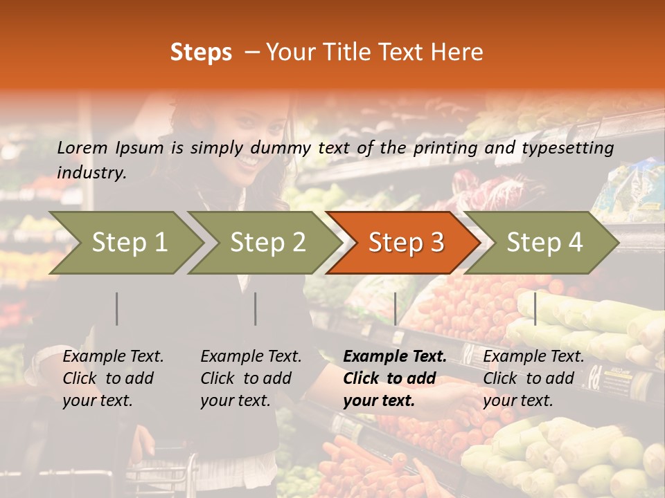 A Woman Standing In Front Of A Display Of Vegetables PowerPoint Template