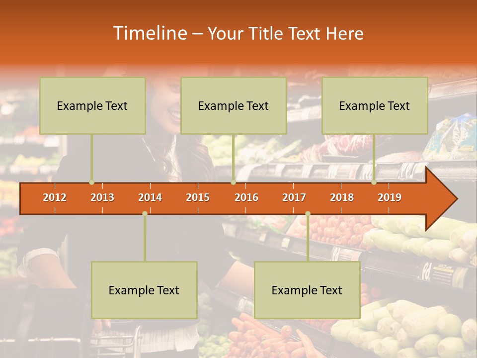 A Woman Standing In Front Of A Display Of Vegetables PowerPoint Template