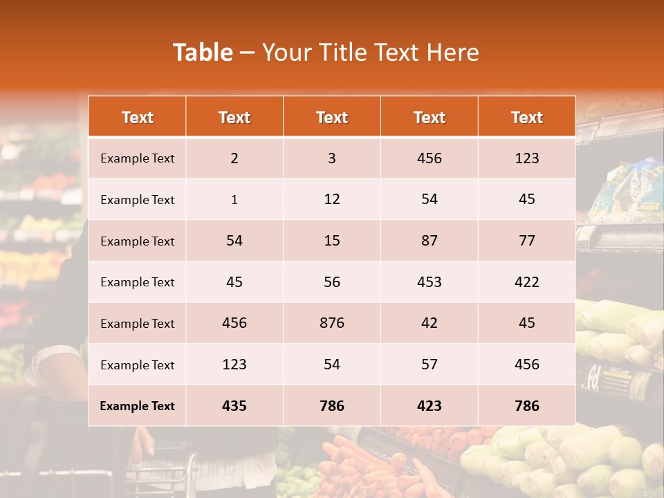 A Woman Standing In Front Of A Display Of Vegetables PowerPoint Template