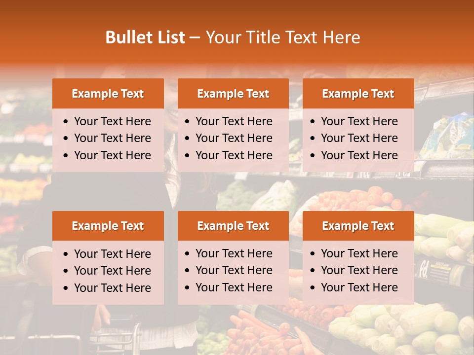 A Woman Standing In Front Of A Display Of Vegetables PowerPoint Template