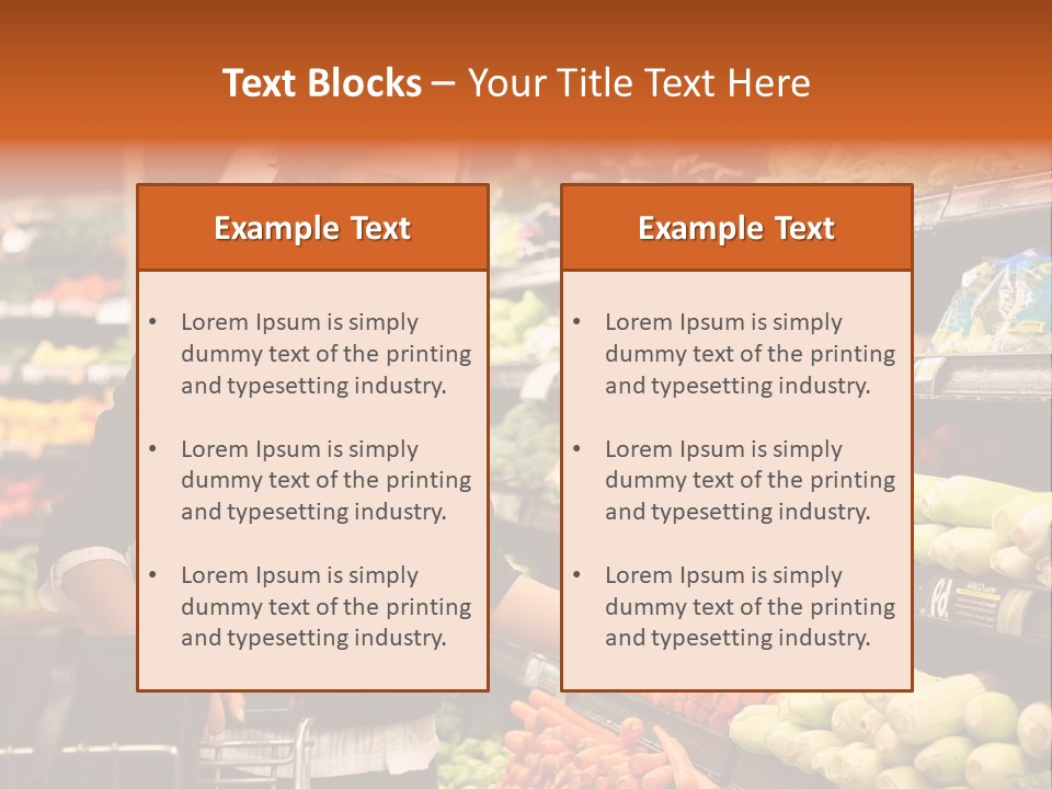 A Woman Standing In Front Of A Display Of Vegetables PowerPoint Template