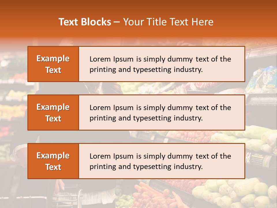 A Woman Standing In Front Of A Display Of Vegetables PowerPoint Template
