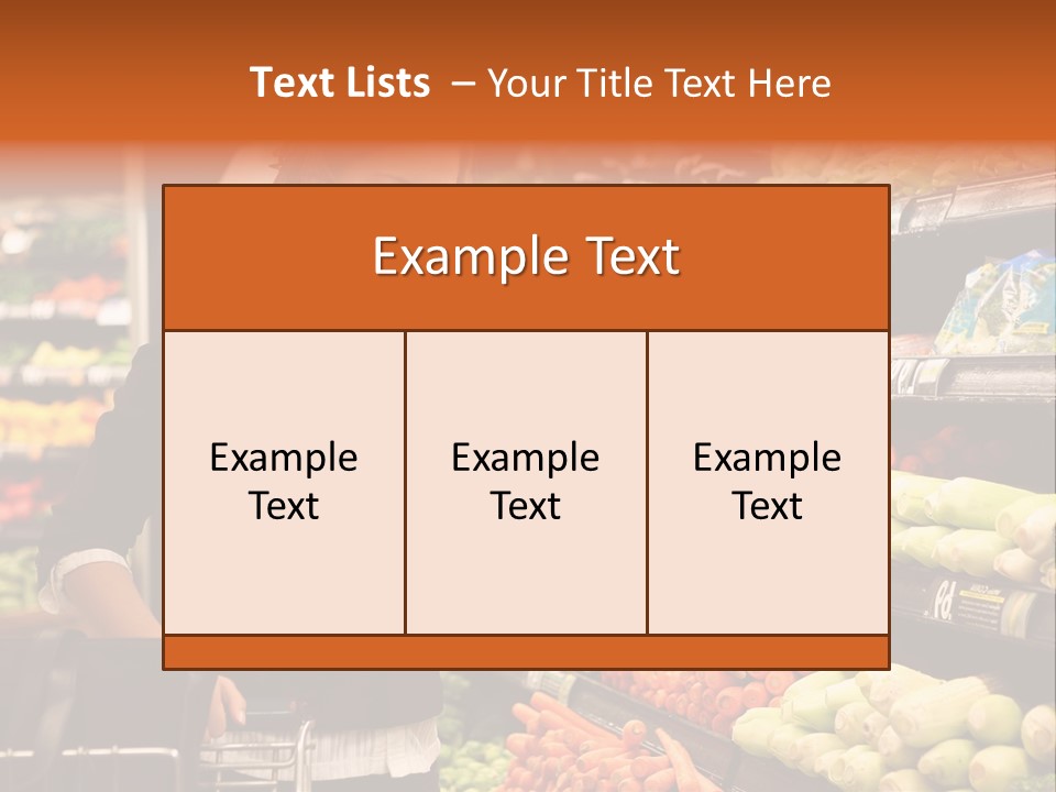 A Woman Standing In Front Of A Display Of Vegetables PowerPoint Template