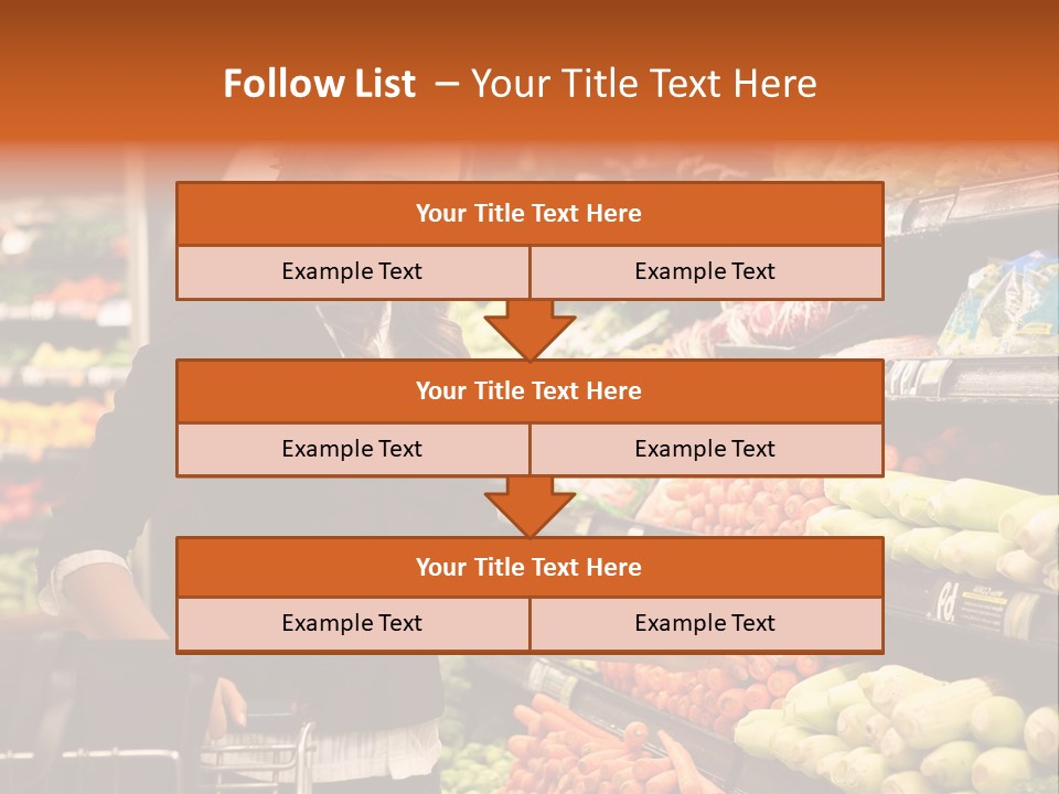 A Woman Standing In Front Of A Display Of Vegetables PowerPoint Template