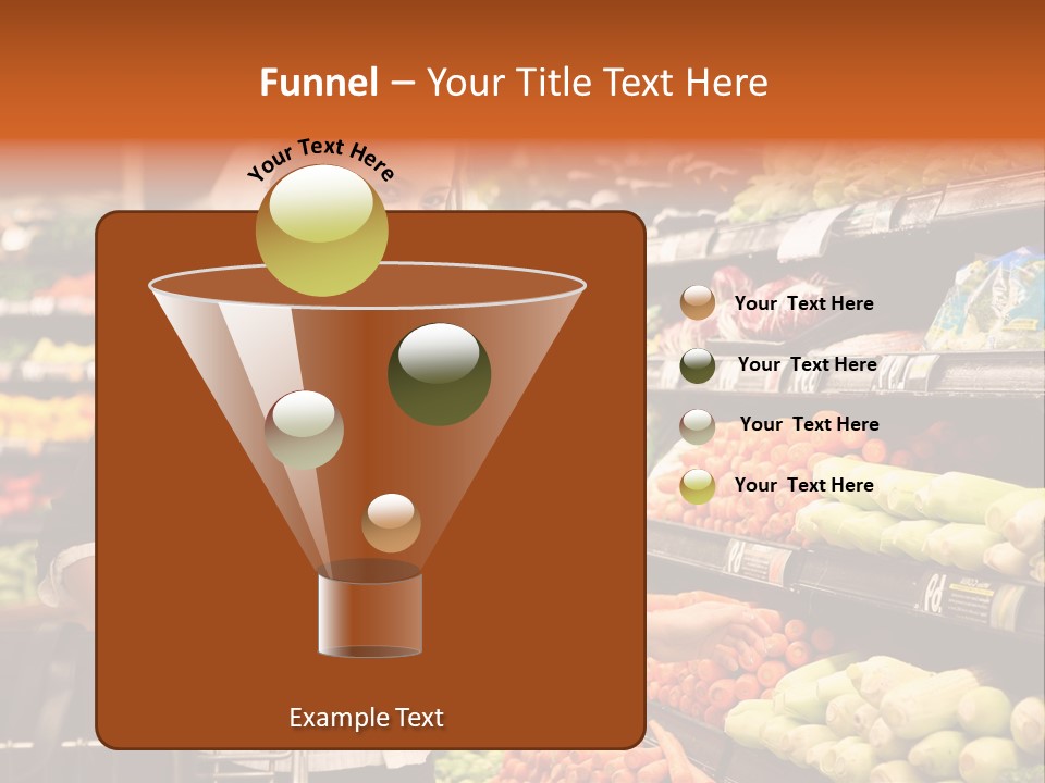 A Woman Standing In Front Of A Display Of Vegetables PowerPoint Template