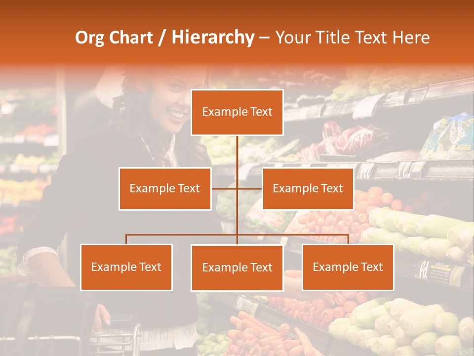 A Woman Standing In Front Of A Display Of Vegetables PowerPoint Template