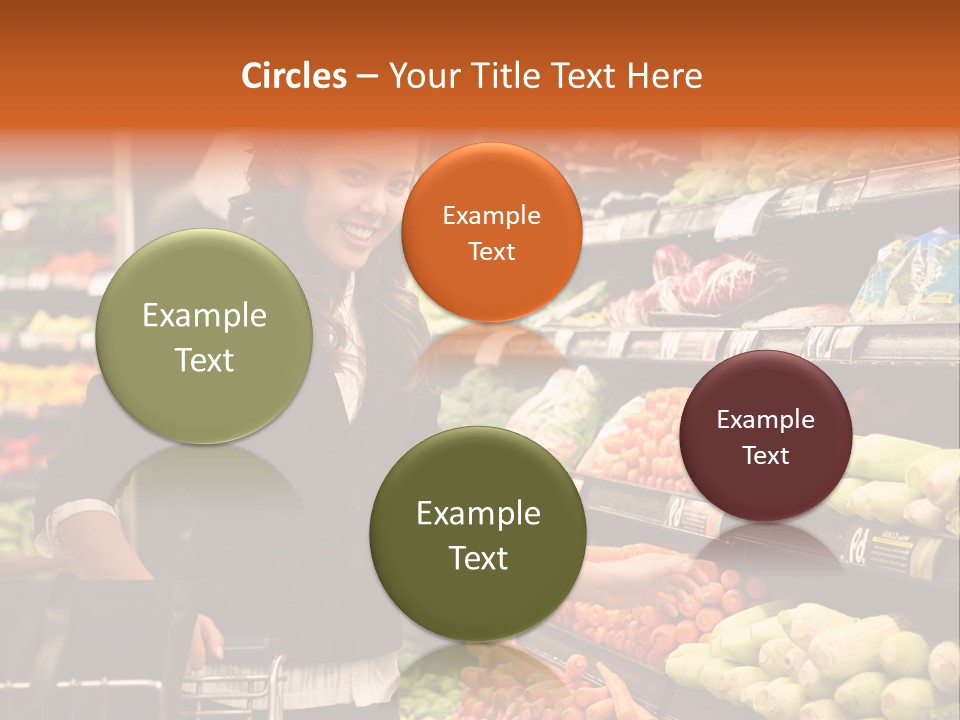 A Woman Standing In Front Of A Display Of Vegetables PowerPoint Template