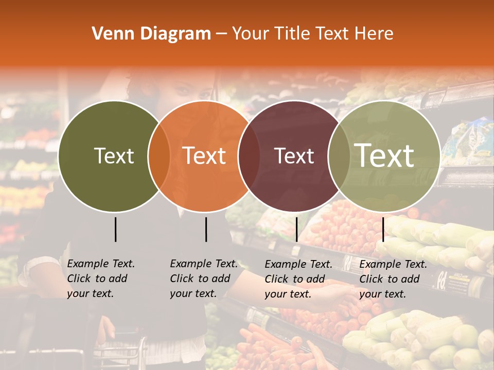 A Woman Standing In Front Of A Display Of Vegetables PowerPoint Template