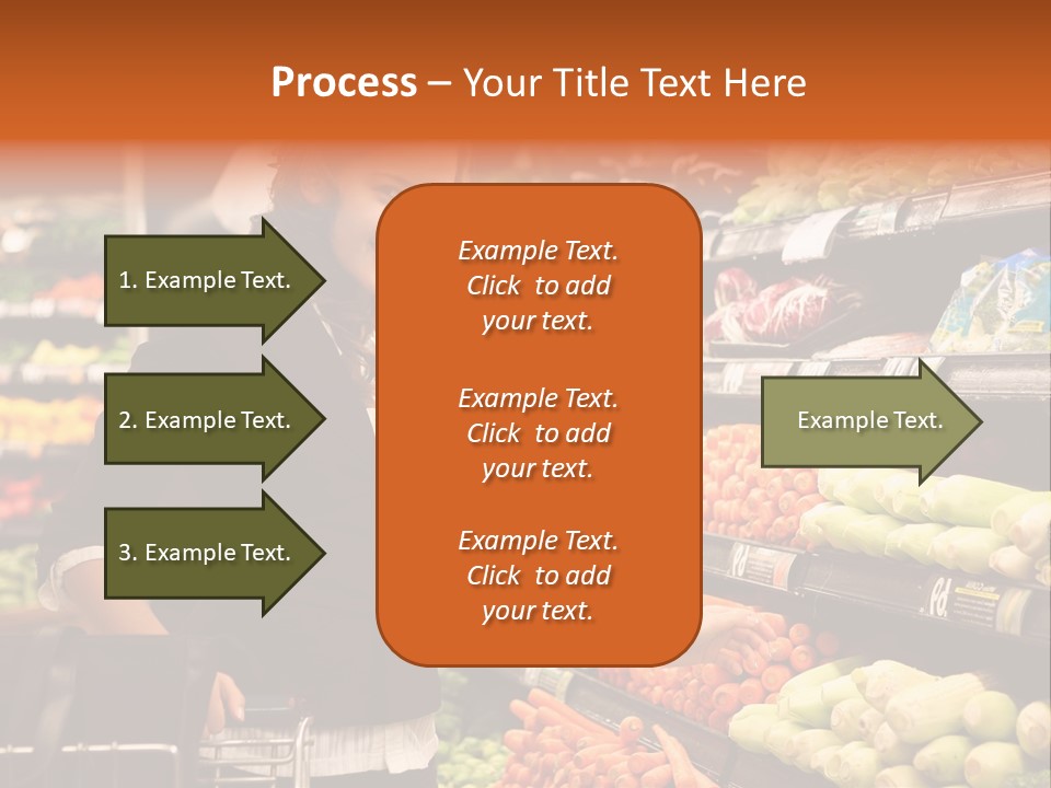 A Woman Standing In Front Of A Display Of Vegetables PowerPoint Template