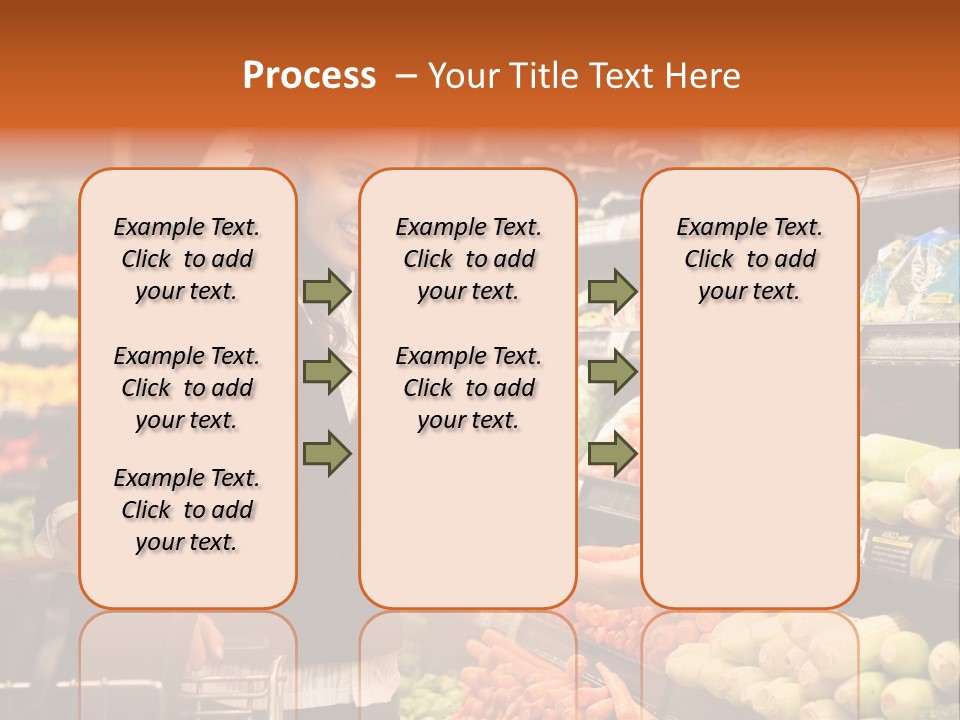 A Woman Standing In Front Of A Display Of Vegetables PowerPoint Template