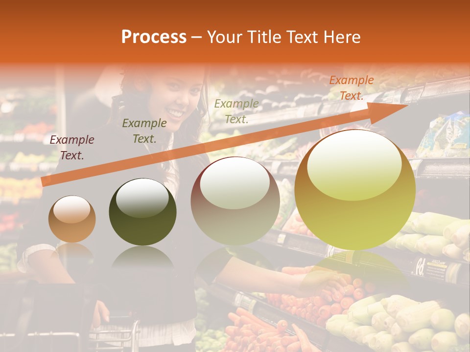 A Woman Standing In Front Of A Display Of Vegetables PowerPoint Template