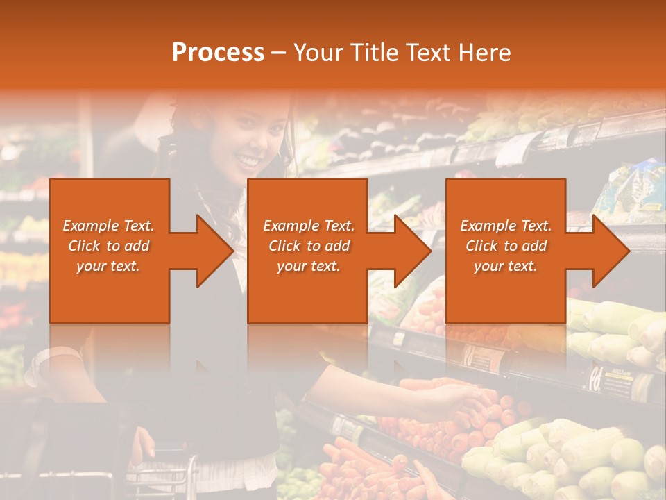 A Woman Standing In Front Of A Display Of Vegetables PowerPoint Template