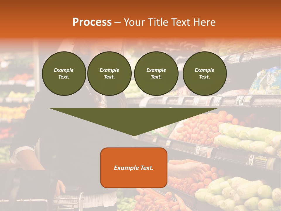 A Woman Standing In Front Of A Display Of Vegetables PowerPoint Template