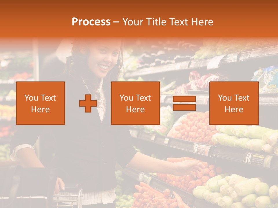 A Woman Standing In Front Of A Display Of Vegetables PowerPoint Template