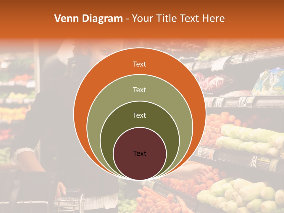 A Woman Standing In Front Of A Display Of Vegetables PowerPoint Template