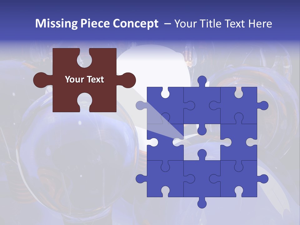 A Group Of Blue Helmets With A White Light In The Middle PowerPoint Template