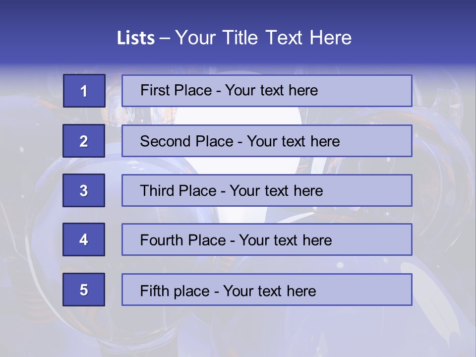 A Group Of Blue Helmets With A White Light In The Middle PowerPoint Template
