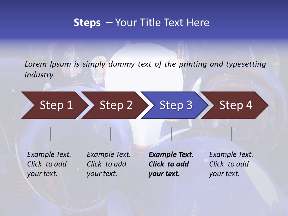 A Group Of Blue Helmets With A White Light In The Middle PowerPoint Template