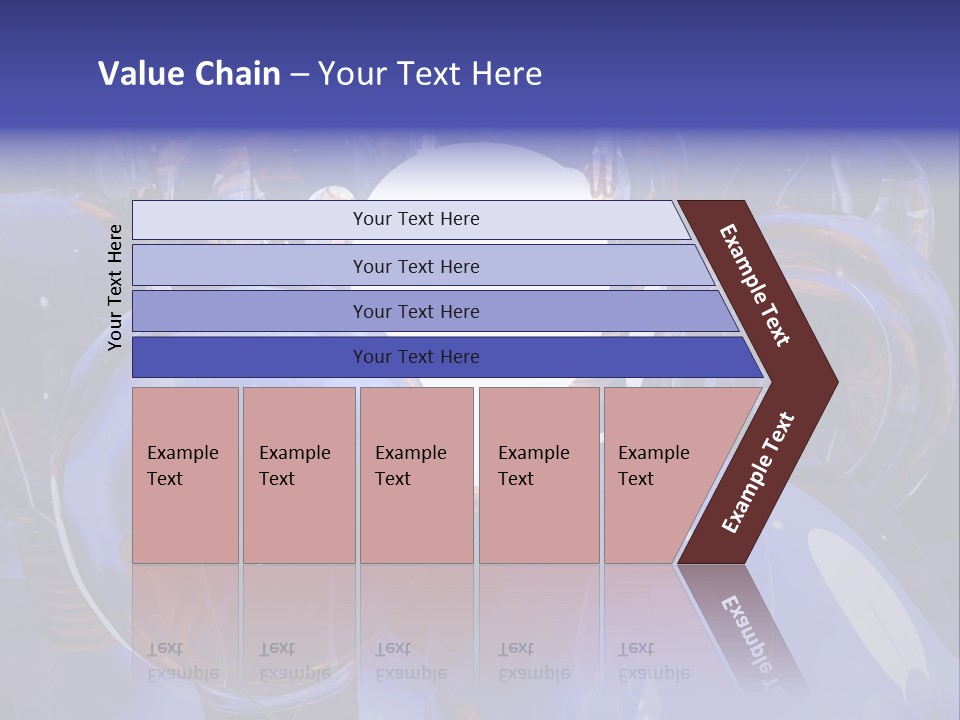 A Group Of Blue Helmets With A White Light In The Middle PowerPoint Template