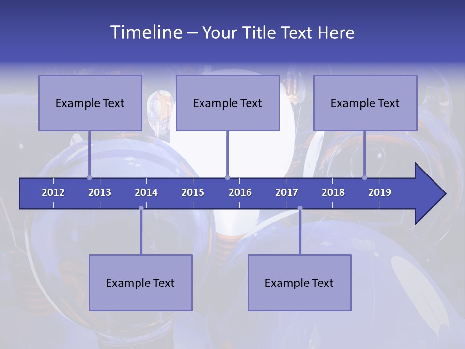 A Group Of Blue Helmets With A White Light In The Middle PowerPoint Template