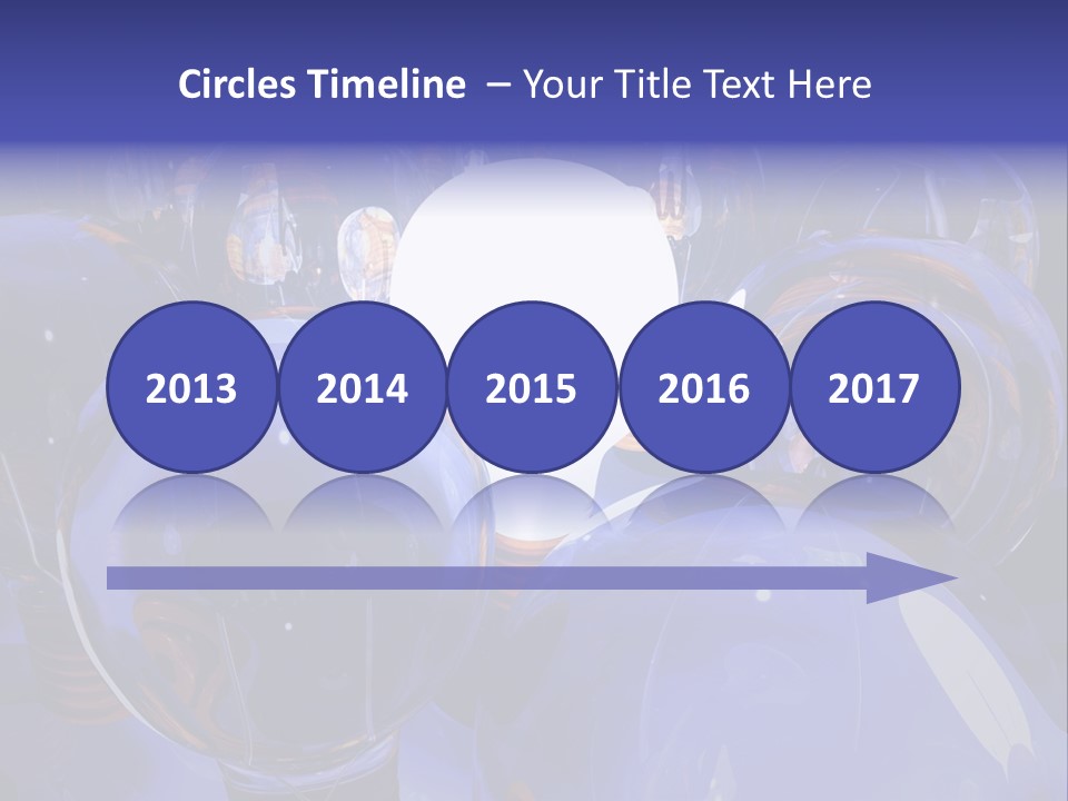 A Group Of Blue Helmets With A White Light In The Middle PowerPoint Template