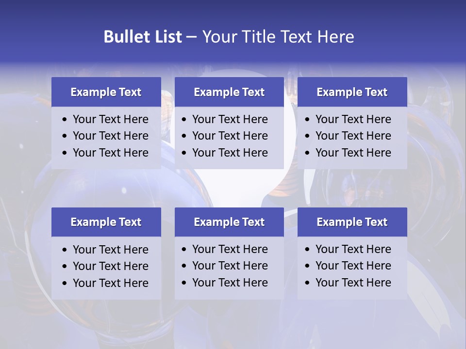 A Group Of Blue Helmets With A White Light In The Middle PowerPoint Template
