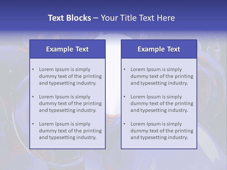 A Group Of Blue Helmets With A White Light In The Middle PowerPoint Template