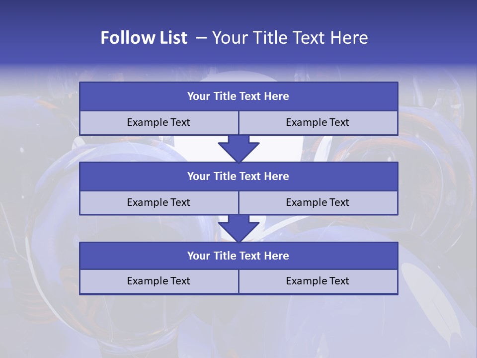 A Group Of Blue Helmets With A White Light In The Middle PowerPoint Template
