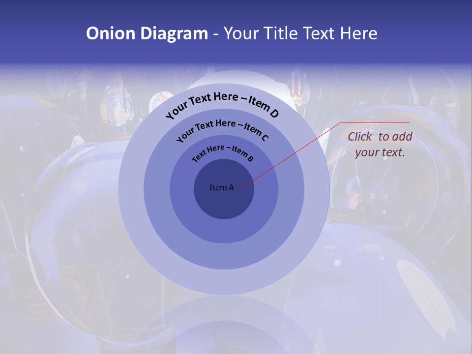 A Group Of Blue Helmets With A White Light In The Middle PowerPoint Template