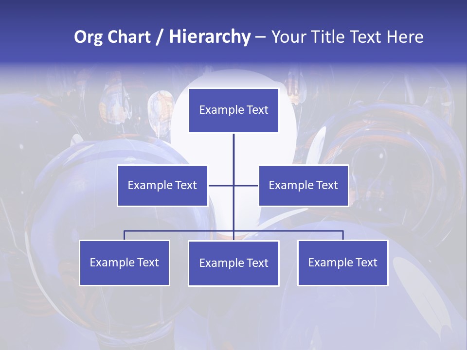 A Group Of Blue Helmets With A White Light In The Middle PowerPoint Template