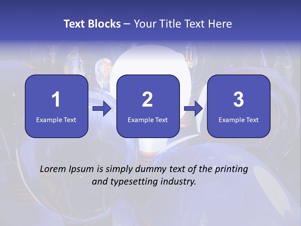 A Group Of Blue Helmets With A White Light In The Middle PowerPoint Template