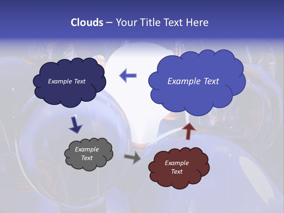 A Group Of Blue Helmets With A White Light In The Middle PowerPoint Template
