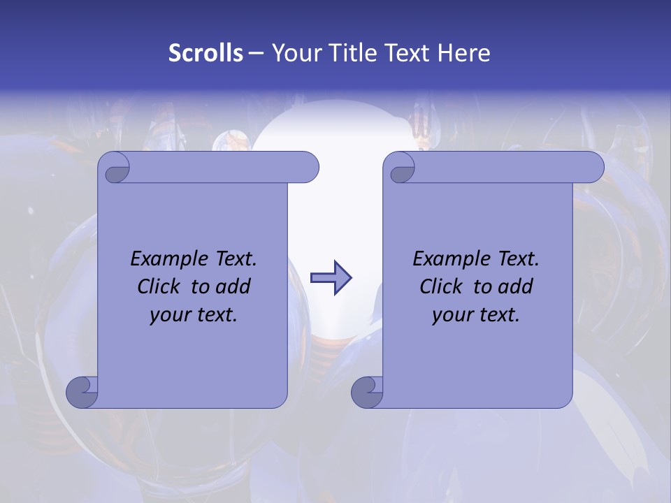 A Group Of Blue Helmets With A White Light In The Middle PowerPoint Template