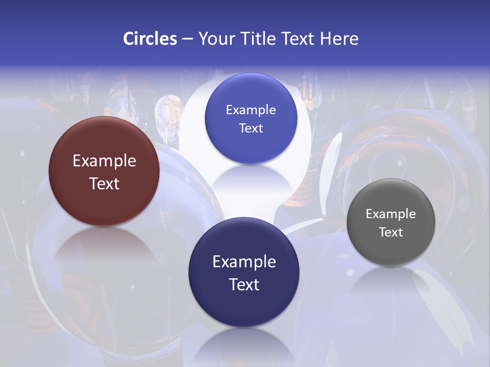 A Group Of Blue Helmets With A White Light In The Middle PowerPoint Template