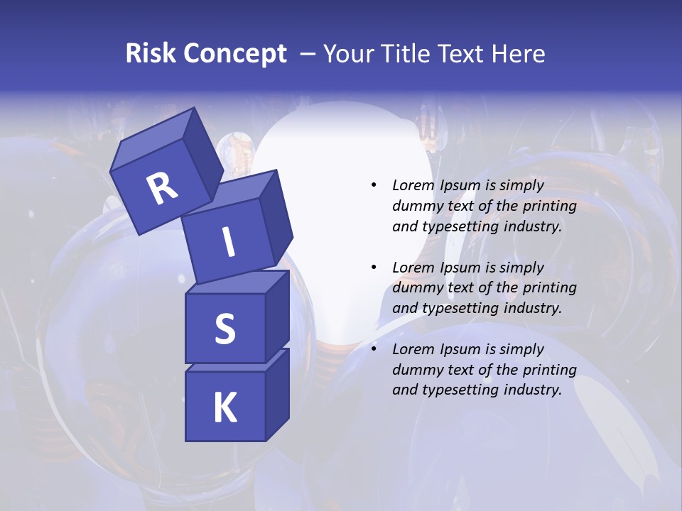 A Group Of Blue Helmets With A White Light In The Middle PowerPoint Template