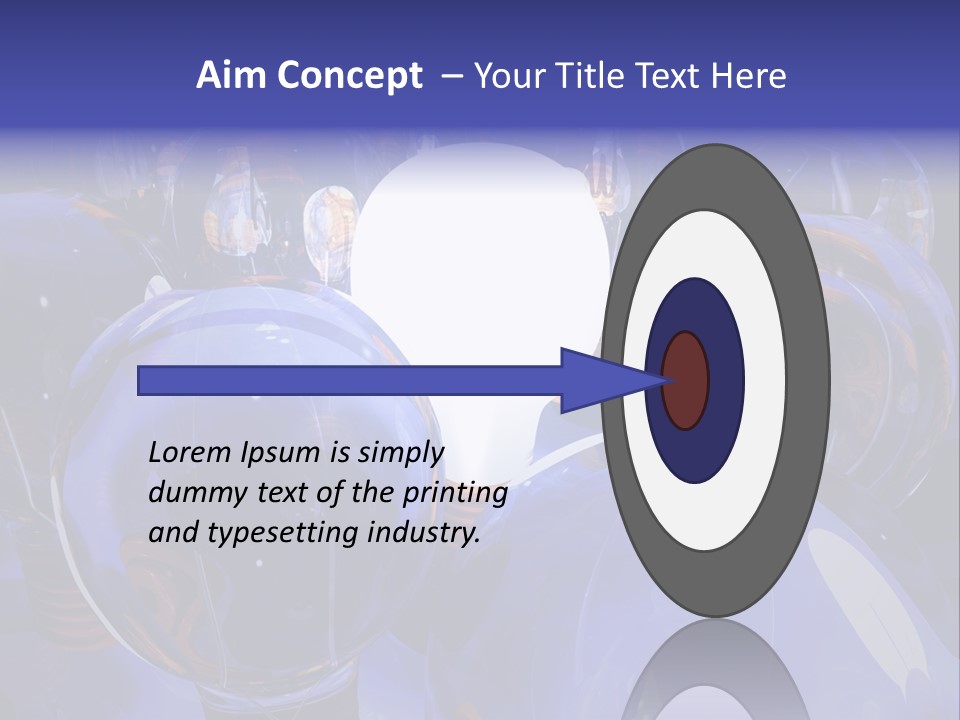 A Group Of Blue Helmets With A White Light In The Middle PowerPoint Template