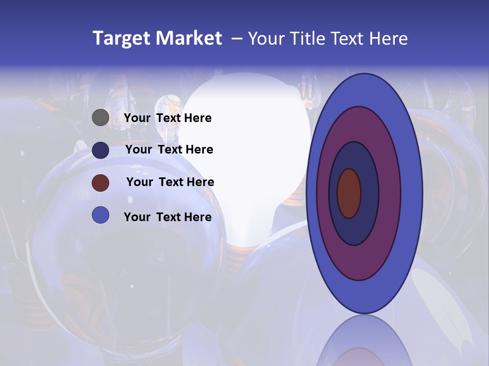 A Group Of Blue Helmets With A White Light In The Middle PowerPoint Template