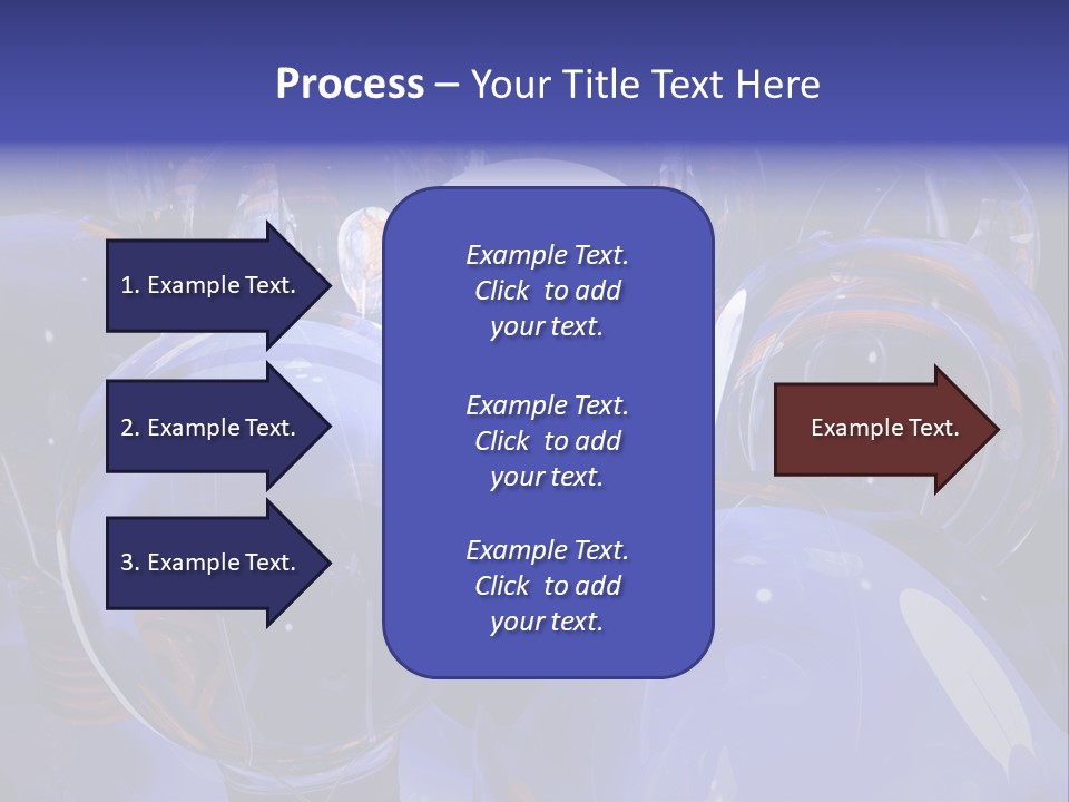 A Group Of Blue Helmets With A White Light In The Middle PowerPoint Template