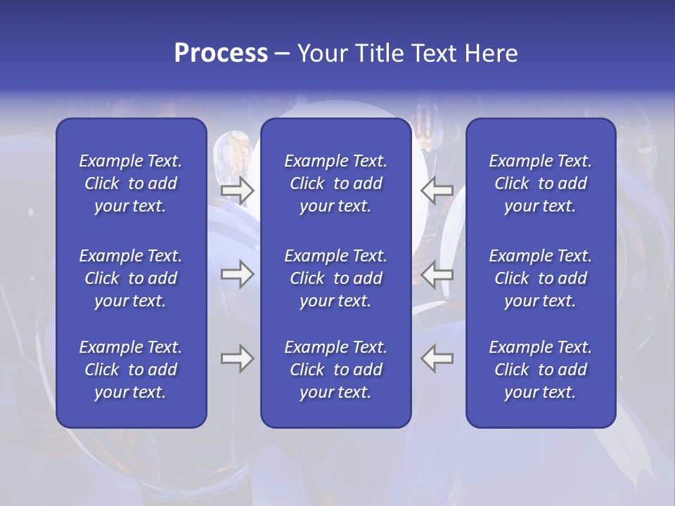 A Group Of Blue Helmets With A White Light In The Middle PowerPoint Template