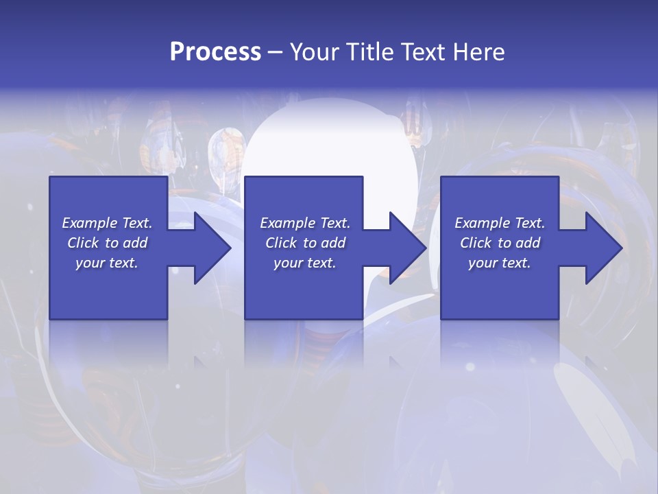A Group Of Blue Helmets With A White Light In The Middle PowerPoint Template