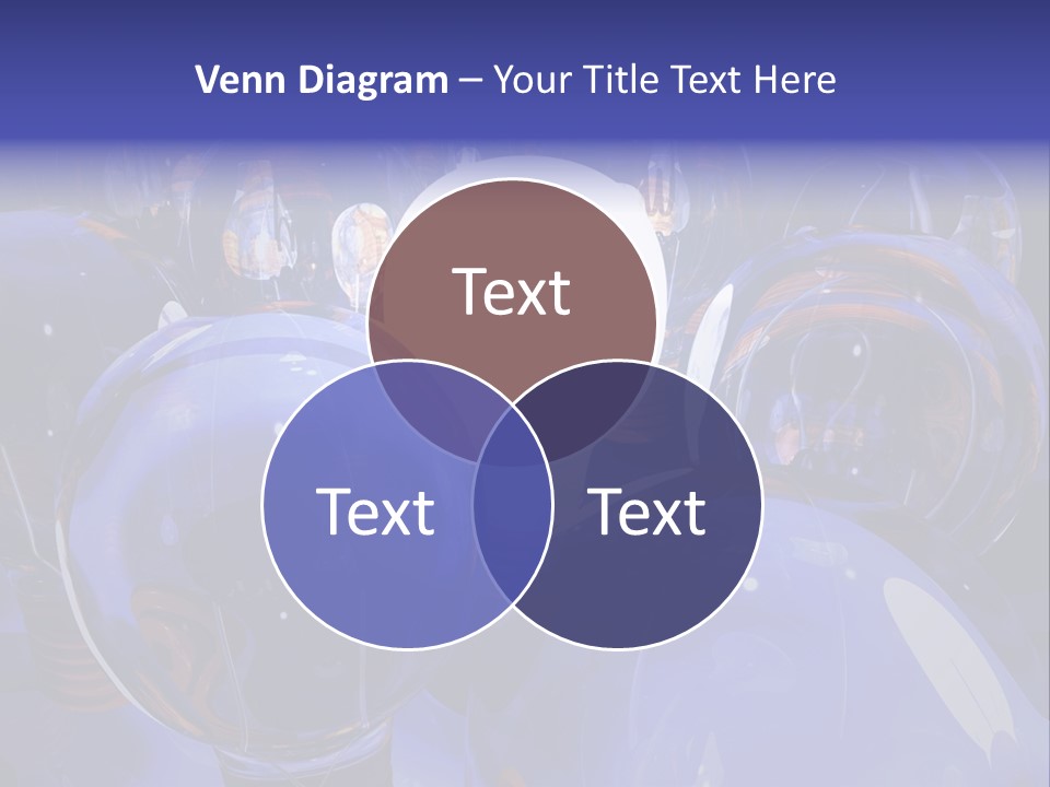 A Group Of Blue Helmets With A White Light In The Middle PowerPoint Template