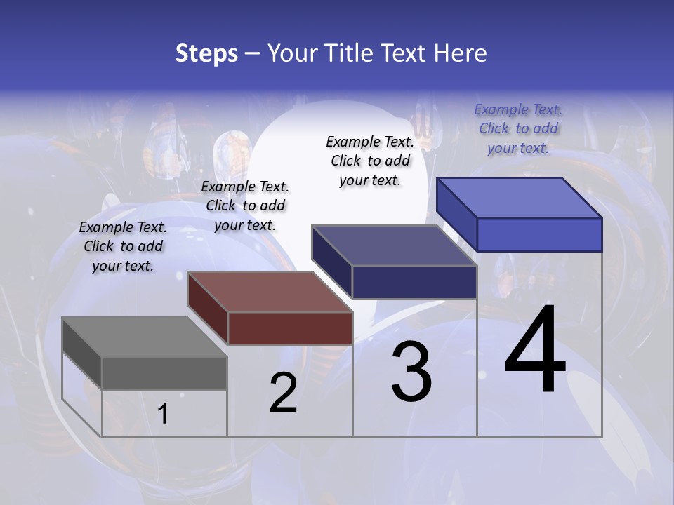 A Group Of Blue Helmets With A White Light In The Middle PowerPoint Template