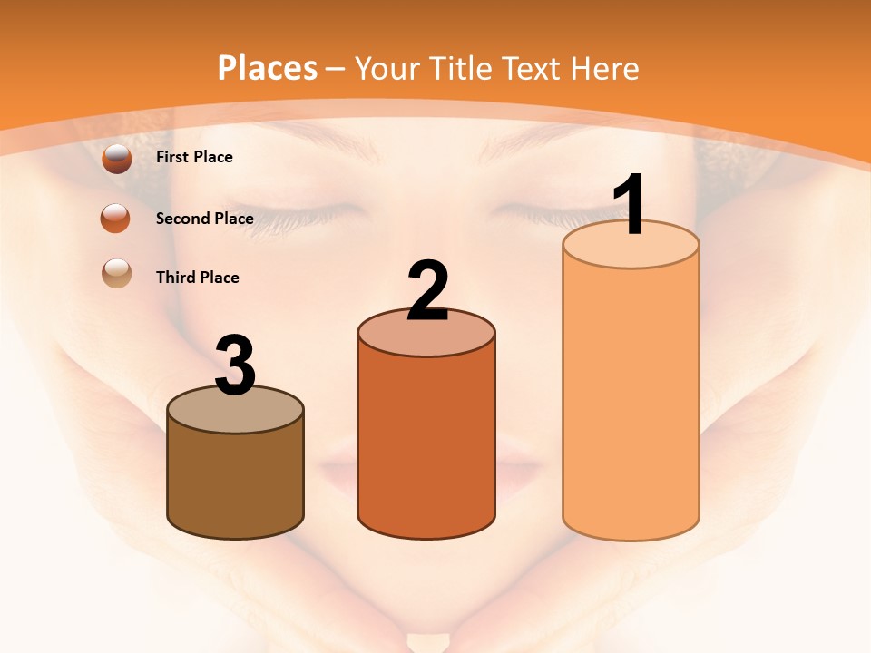 A Woman With A Towel On Her Head With Her Eyes Closed PowerPoint Template