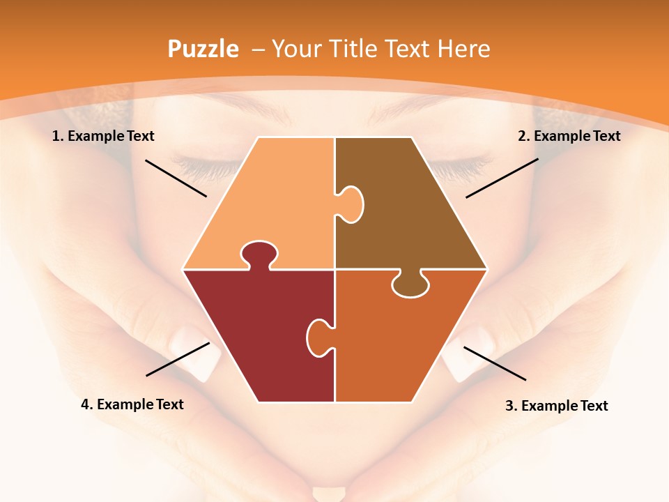 A Woman With A Towel On Her Head With Her Eyes Closed PowerPoint Template