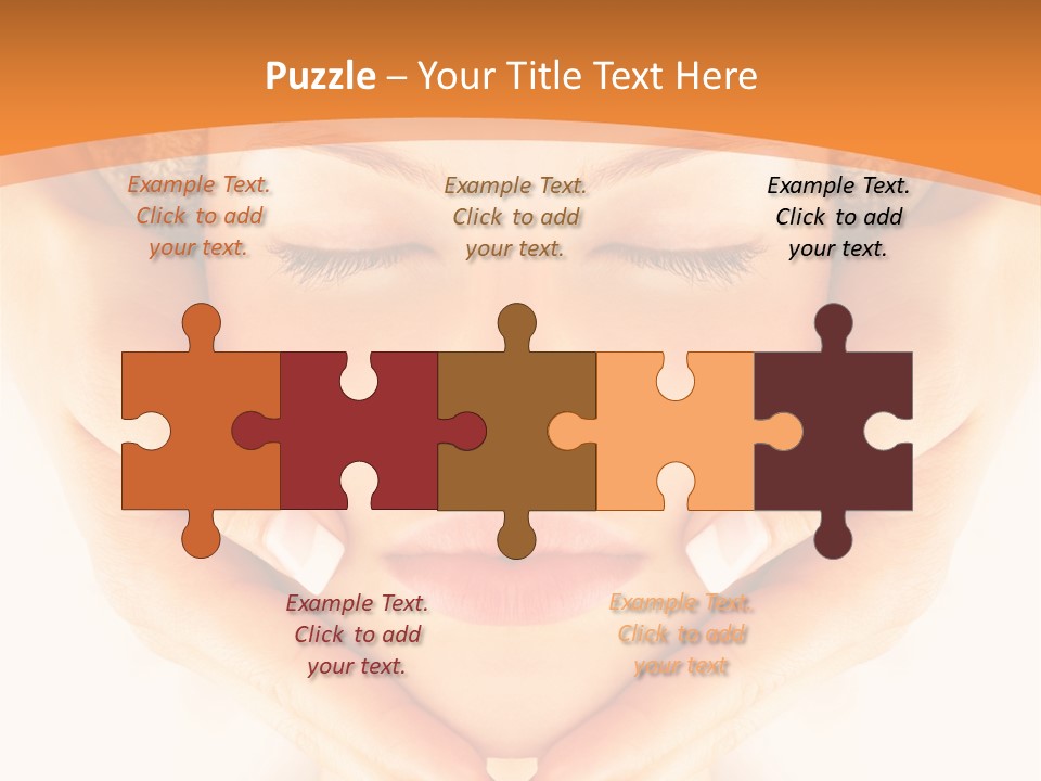 A Woman With A Towel On Her Head With Her Eyes Closed PowerPoint Template