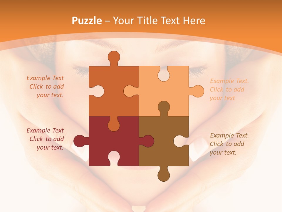 A Woman With A Towel On Her Head With Her Eyes Closed PowerPoint Template