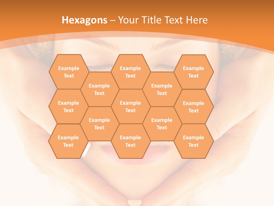 A Woman With A Towel On Her Head With Her Eyes Closed PowerPoint Template