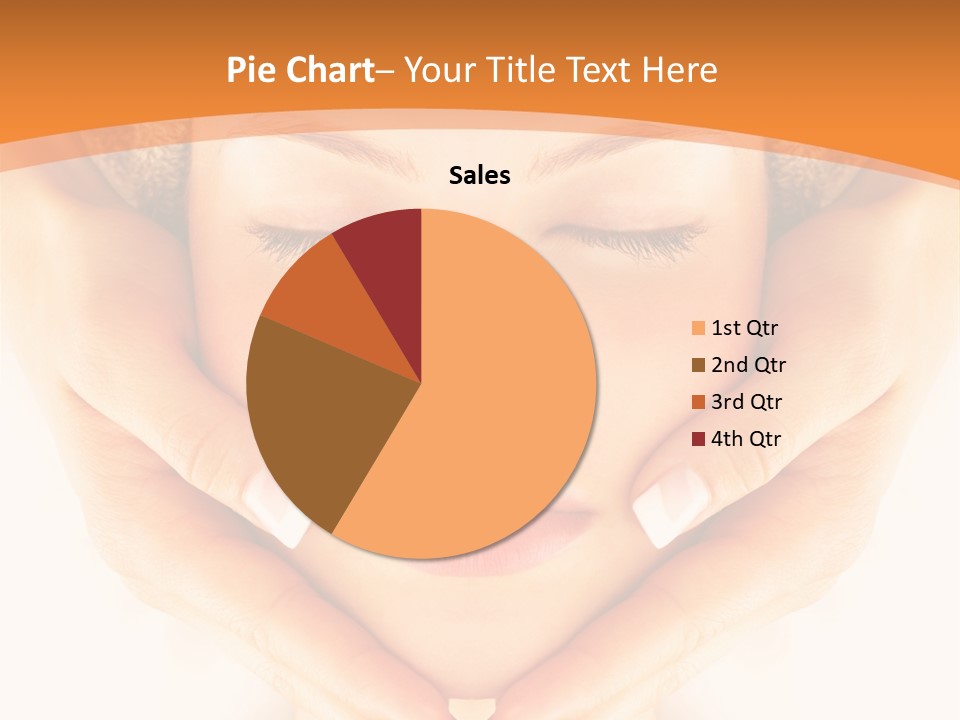 A Woman With A Towel On Her Head With Her Eyes Closed PowerPoint Template