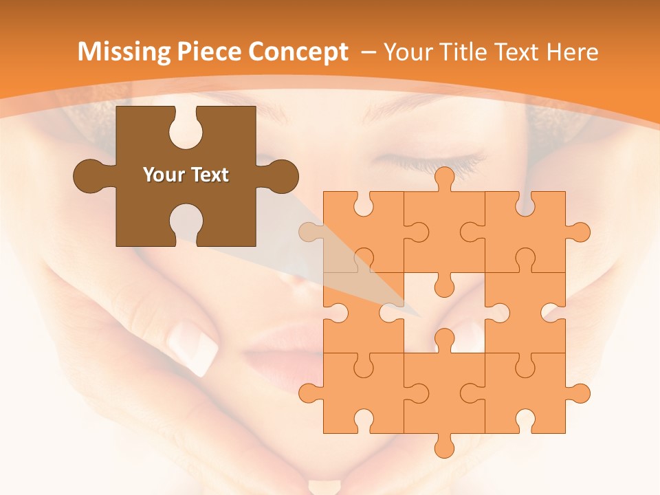 A Woman With A Towel On Her Head With Her Eyes Closed PowerPoint Template