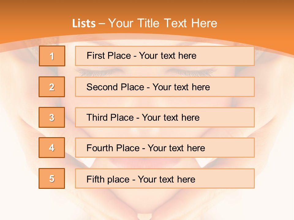 A Woman With A Towel On Her Head With Her Eyes Closed PowerPoint Template